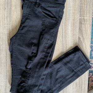 Express back distressed jeans